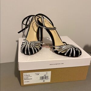 Jessica Simpson Black Heels with Silver Accents